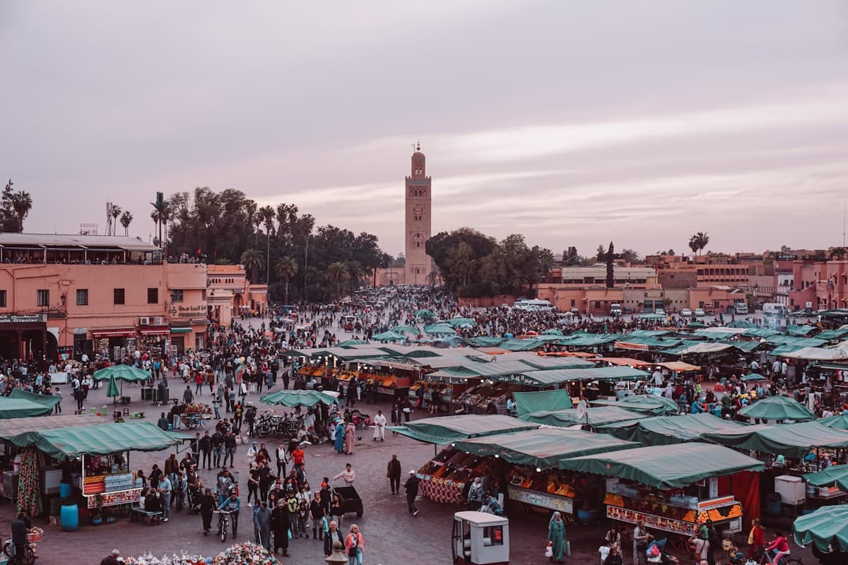Romantic sunset scene in Marrakech, Morocco — honeymoon guide