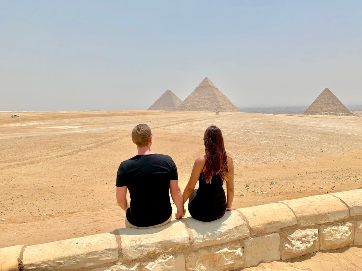Romantic sunset scene in Cairo, Egypt — honeymoon guide