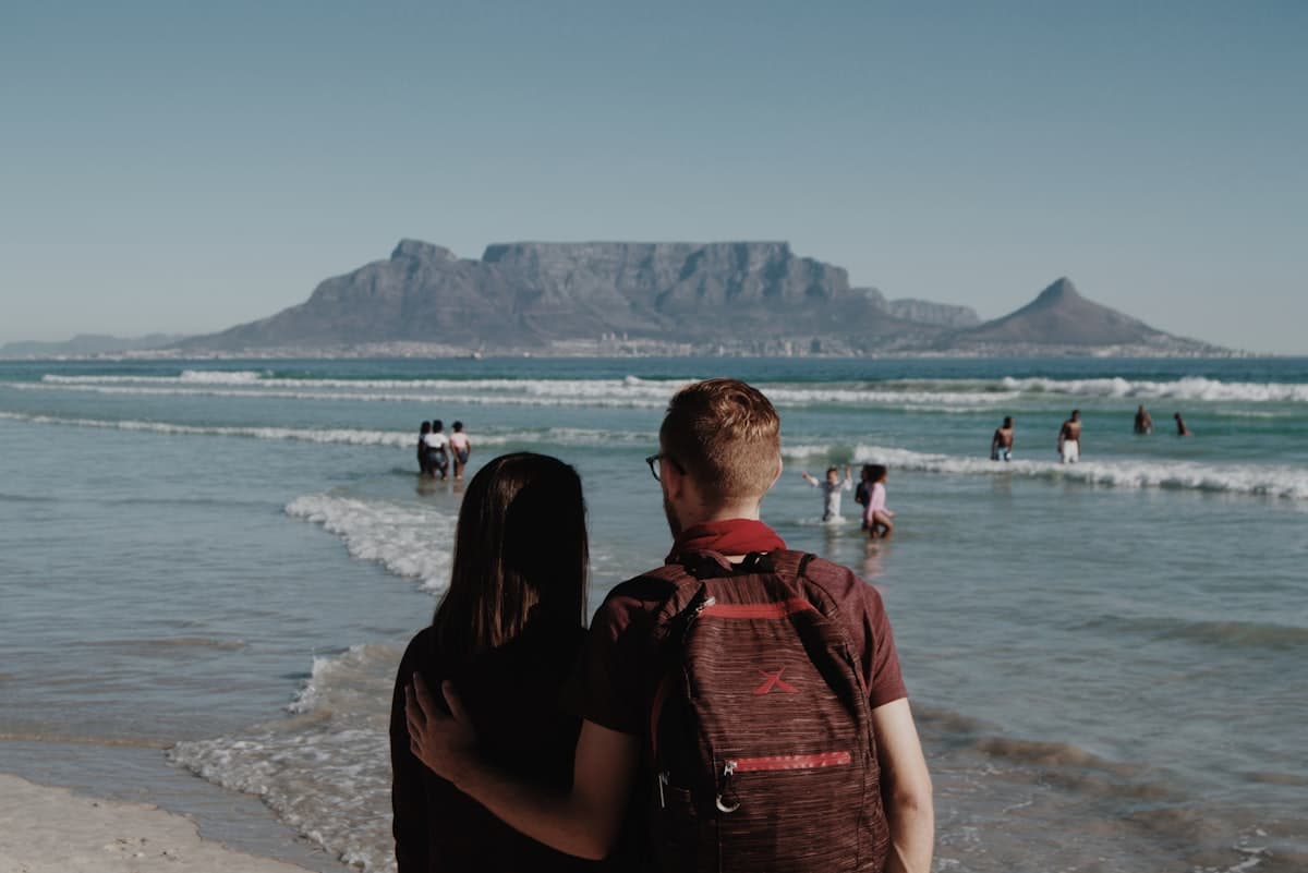 Romantic sunset scene in Cape Town, South Africa — honeymoon guide