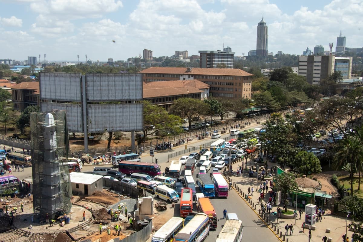 Budget-friendly street scene in Nairobi, Kenya