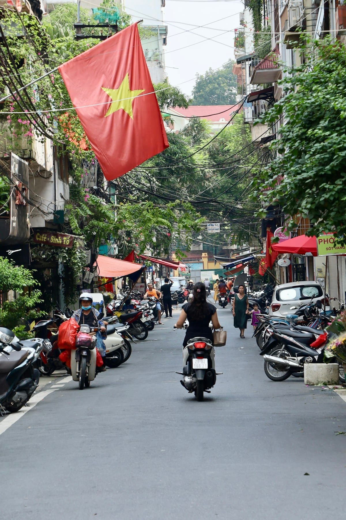 Solo traveler exploring Hanoi, Vietnam safely