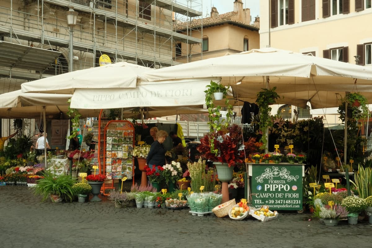 Budget-friendly street scene in Rome, Italy